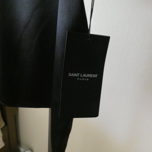 Saint Laurent Brand New Women Top Doublure Satin Chemise Size F38 UNIFORM - Picture 2 of 9